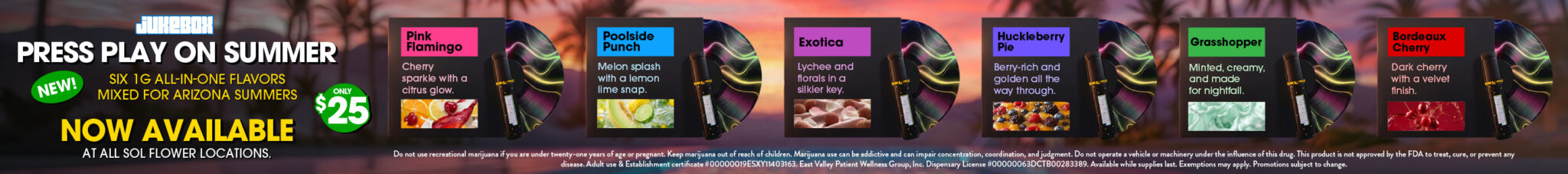 Jukebox Vapes 6 New Flavors at Sol Flower